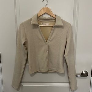 Oak+Fort Ribbed Polo Top